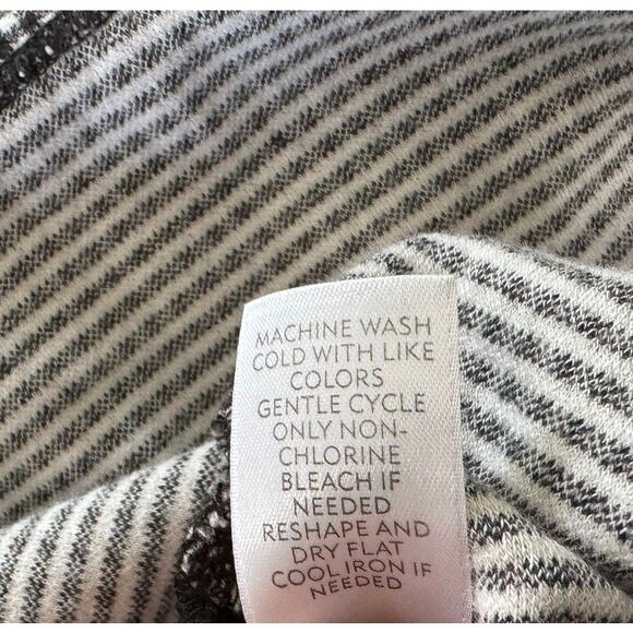 J. Jill Small Petite SP V Neck Dress Black White Check Cotton Modal Rayon - Picture 8 of 12